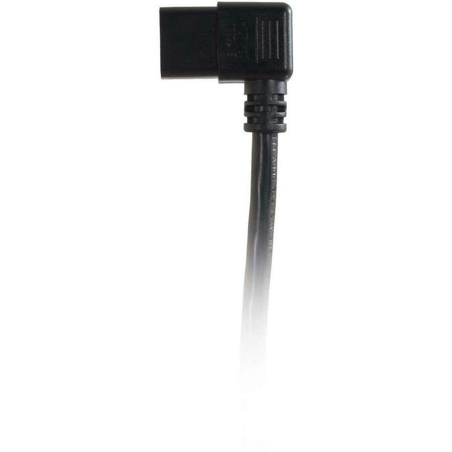 Monoprice CAT6A slim flat U/FTP Ethernet patch cable, 1 ft, black, molded boot — alternate view 3