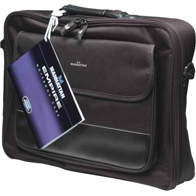 Manhattan Empire II 17" Laptop Briefcase, Black - Top Load, Fits Most Widescreens Up To 17"