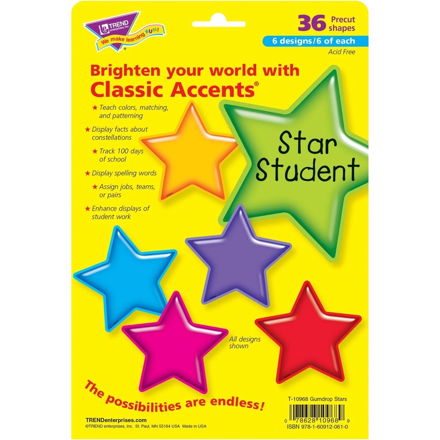 Classic Accents Variety Pack - Gumdrop Stars - Accents - TEPT10968