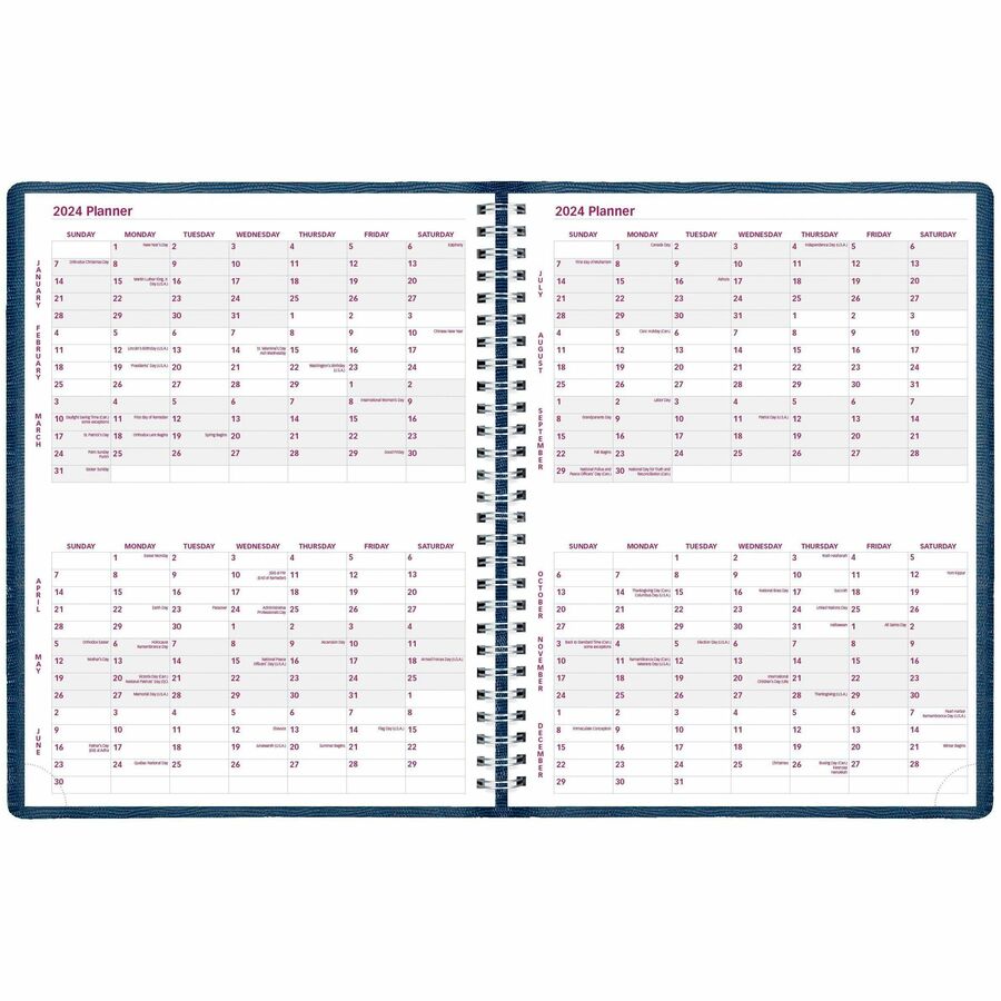 Brownline® Essential Weekly Appointment Book - January 2024 till December 2024 - Business Diaries - BLICB950BL