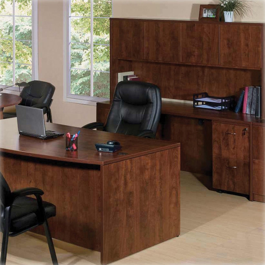 Lorell Essentials Desk - 47.3" x 23.6" x 29.5" - Finish: Cherry, Laminate = LLR69411