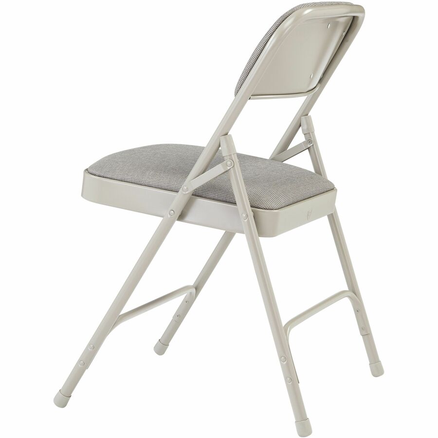 National Public Seating 2200 Series Folding Chair - Graystone Seat Color - Fabric, High Density Foam (HDF) Seat Material - Gray Stone Back Color - High Density Foam (HDF) Back Material - Gray Frame Color - Tubular Steel, Metal Frame Material - Gray Stone 