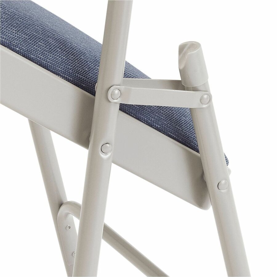 National Public Seating 2200 Series Folding Chair - Imperial Blue Seat Color - Foam, Fabric Seat Material - Imperial Blue Back Color - Fabric Back Material - Gray Frame Color - Metal, Powder Coated Steel Frame Material - Imperial Blue - Fabric, Polypropyl