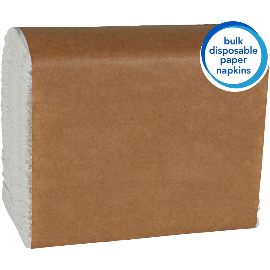 Scott Tall-Fold Paper Napkins - 1 Ply - Tall Fold - 6.60" x 13.20" - 10000 Sheets - White - Fiber - 500 Per Pack - 10000 / Carton