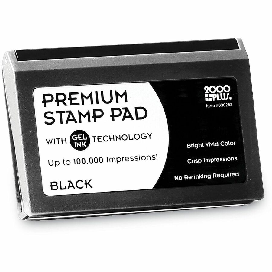 COSCO 2000 Plus Replacement Ink Pad - 2.8" Width x 4.3" Length - Black Ink - 1 Each