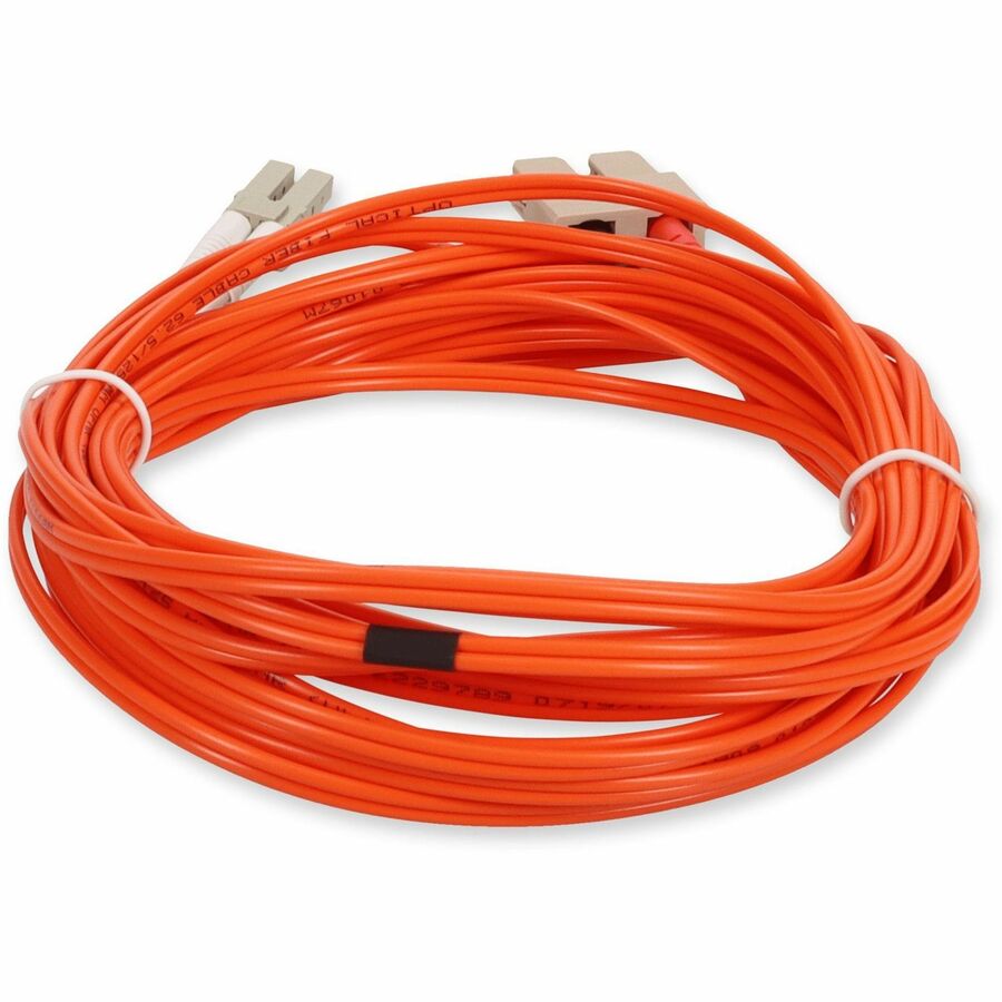 AddOn 3m SC to LC Orange OM1 Duplex OFNR (Riser-Rated) MMF Fiber Patch Cable