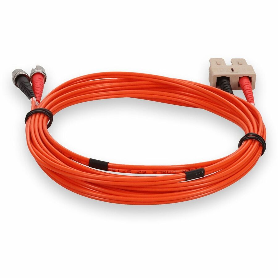 AddOn 3m ST to SC Orange OM1 Duplex OFNR (Riser-Rated) MMF Fiber Patch Cable