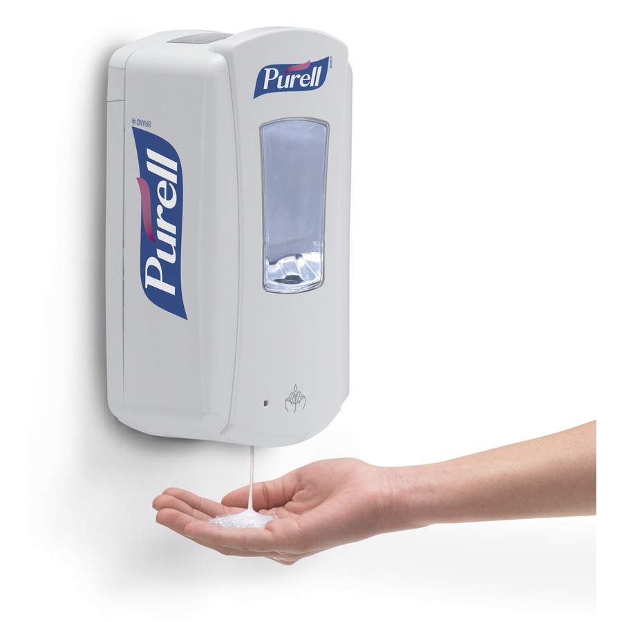 PURELL® LTX-12 White Touch-free Dispenser - Automatic - 1.20 L Capacity - White - 1Each - Liquid Soap / Sanitizer Dispensers - GOJ192004