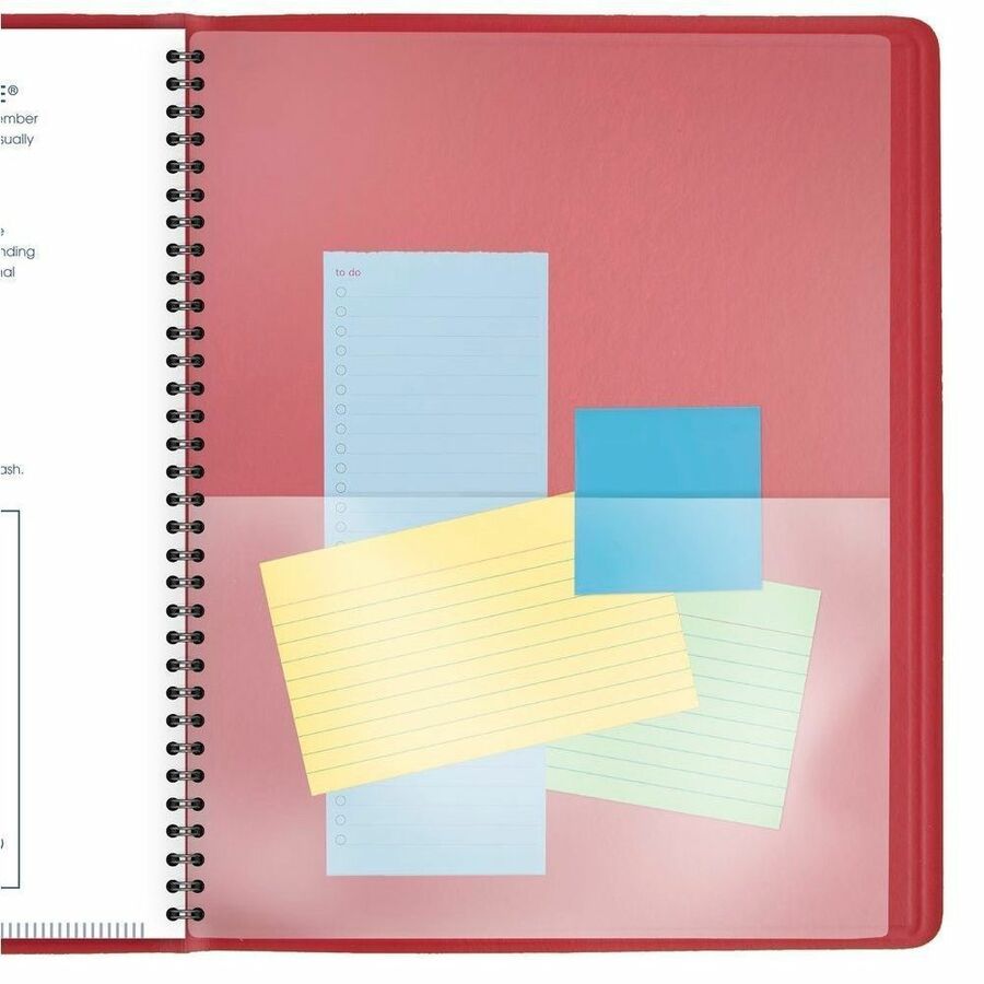 At-A-Glance Fashion Planner - Julian Dates - Monthly - 1.25 Year - January 2024 - March 2025 - 1 Month Double Page Layout - 9" x 11" Sheet Size - Wire Bound - Simulated Leather - Red CoverAppointment Schedule, Reference Calendar, Flexible - 1 Each