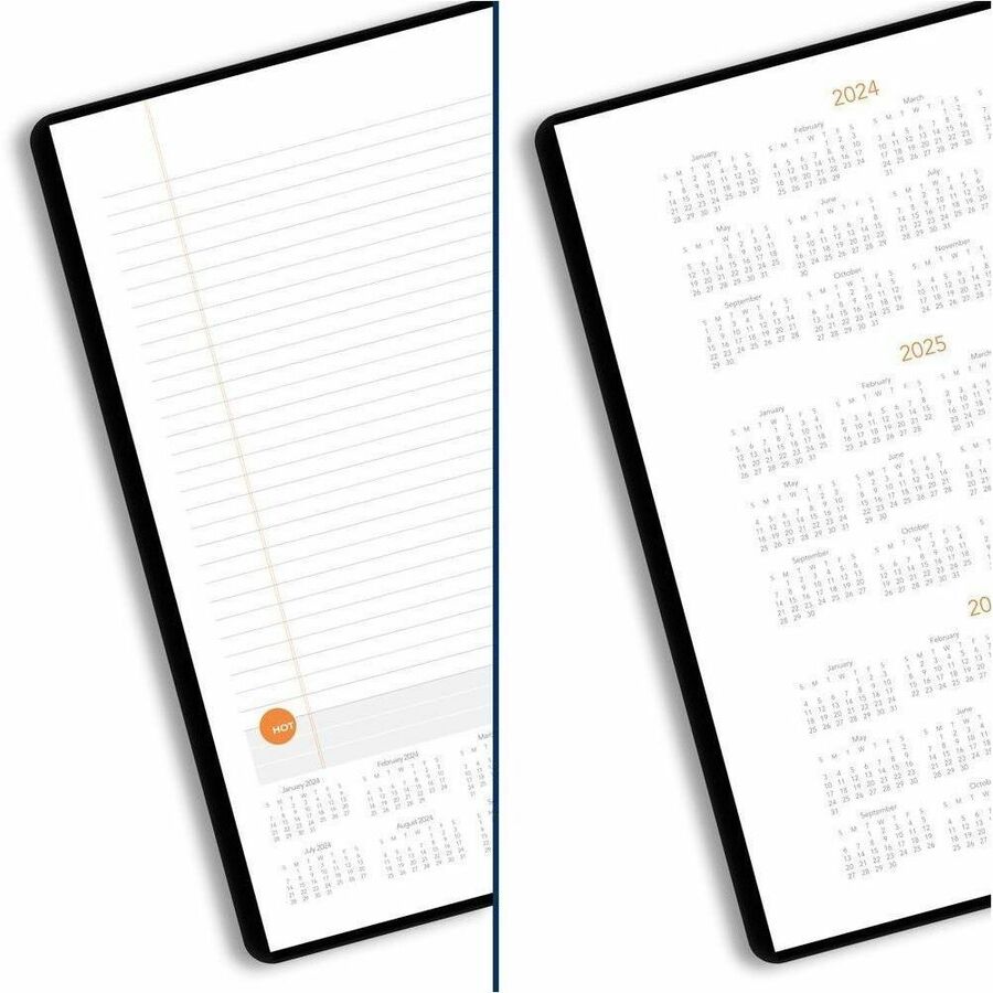 At-A-Glance Plan. Write. Remember. Undated Planning Notebook with Reference Calendars - Large Size - Julian Dates - Daily - 1 Year - 1 Day Single Page Layout - 8 1/2" x 11" White Sheet - Wire Bound - Bungee Strap - Black - Poly - Black CoverPocket, Remind