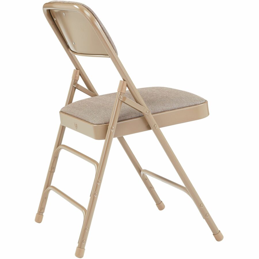 National Public Seating 2300 Series Folding Chair - Café Beige Seat Color - High Density Foam (HDF), Fabric Seat Material - Café Beige Back Color - High Density Foam (HDF) Back Material - Beige Frame Color - Tubular Steel Frame Material - Ca
