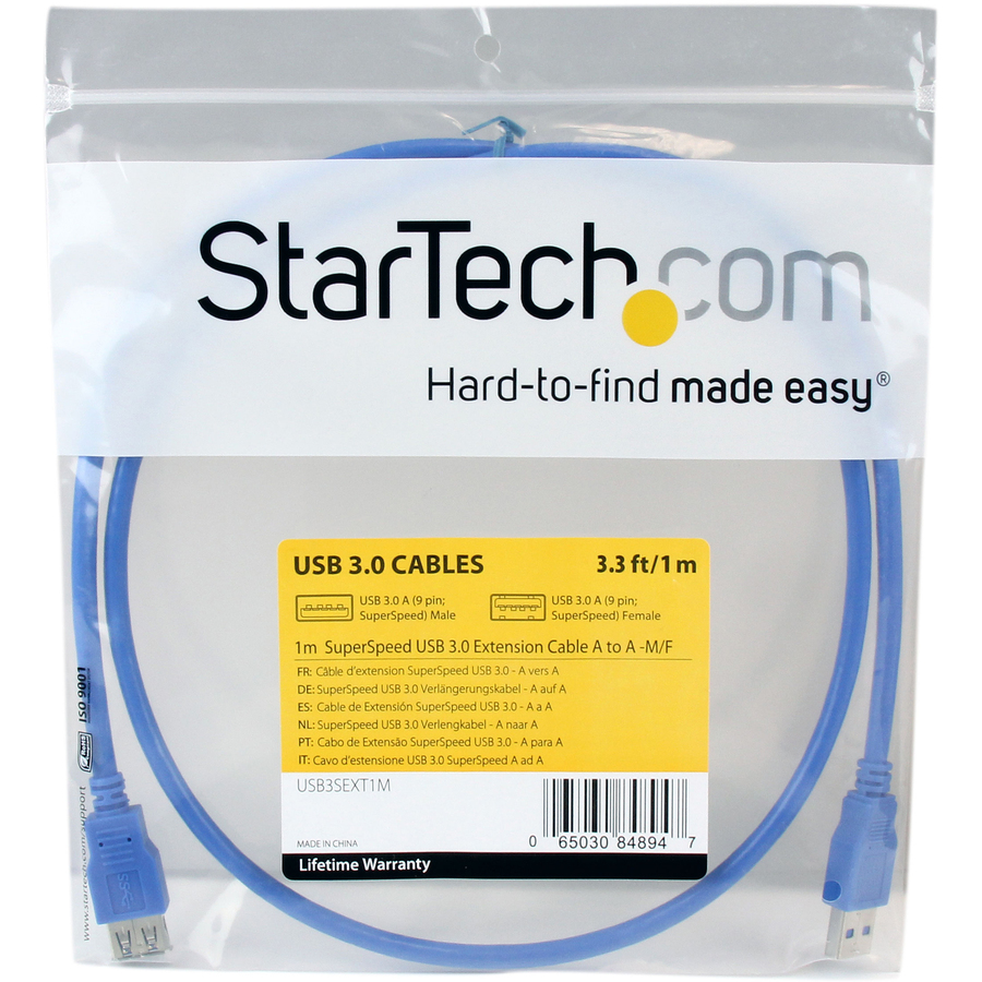 StarTech 1m Blue SuperSpeed USB 3.0 (5Gbps) Extension Cable A to A - M/F