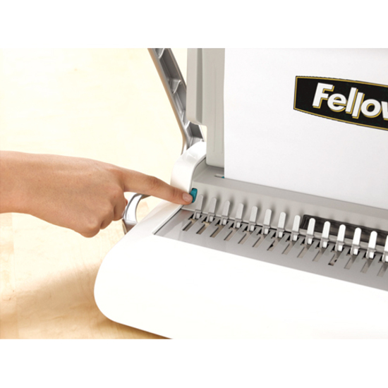 Fellowes Star™+ 150 Manual Comb Binding Machine - CombBind - 150 Sheet(s) Bind - 15 Punch - 3.13" (79.50 mm) x 17.69" (449.33 mm) x 9.81" (249.17 mm) - White, Black = FEL5006501
