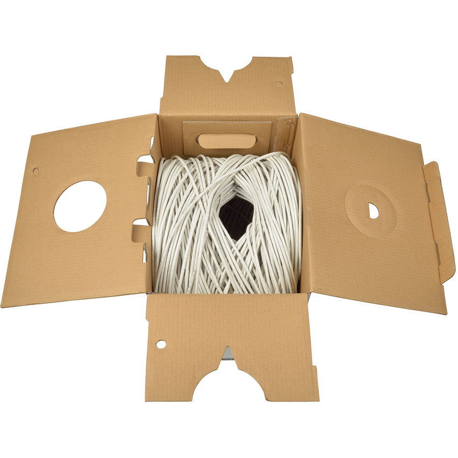 Tripp Lite by Eaton Cat5e 350 MHz Solid Core (UTP) PVC Bulk Ethernet Cable - White 1000 ft. (304.8 m) TAA