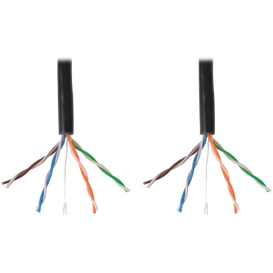 Tripp Lite by Eaton Cat5e 350 MHz Solid Core (UTP) PVC Bulk Ethernet Cable - Black 1000 ft. (304.8 m) TAA