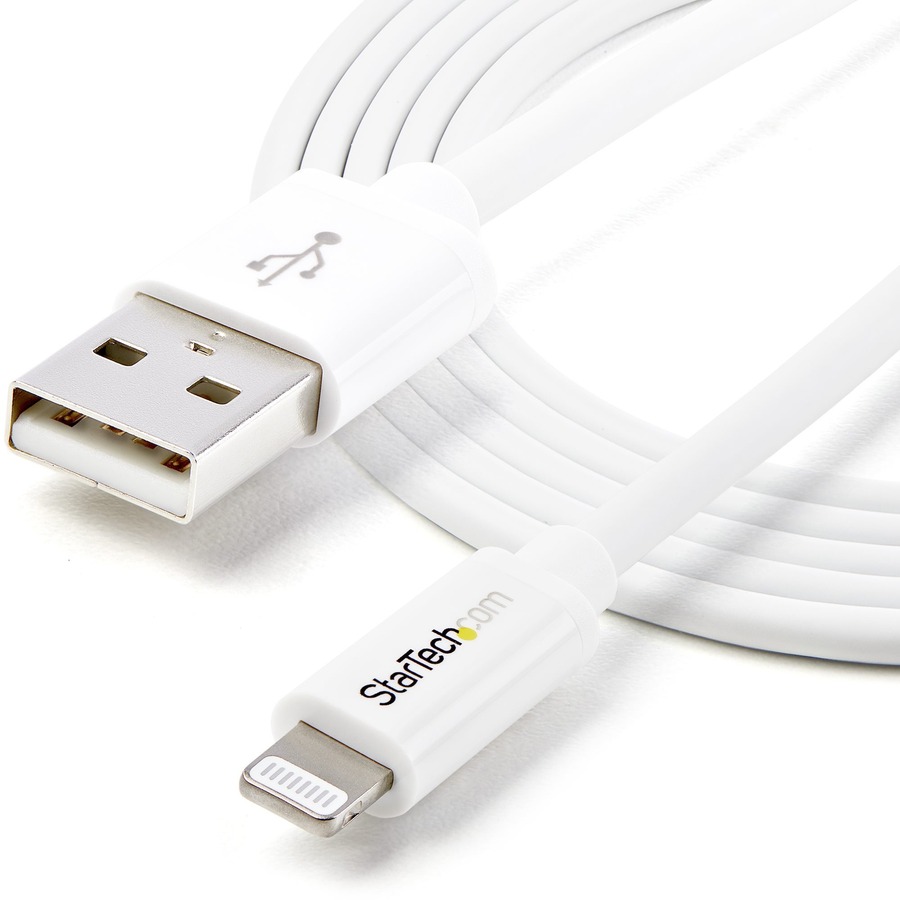  2m (6ft) Long White Apple® 8-pin Lightning Connector to USB  Cable for iPhone / iPod / iPad - Charge and Sync your Apple Lightning-equipped  devices over longer distances - Comparable to