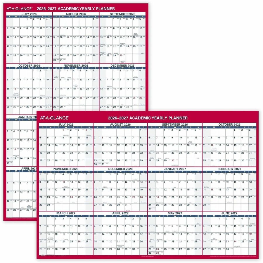 Picture of At-A-Glance Erasable Two-sided Wall Calendar