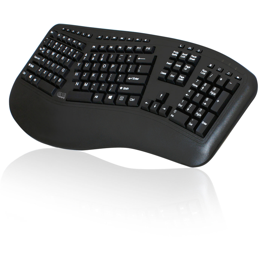 Adesso Tru-Form Media 1500 - Wireless Ergonomic Keyboard and Laser Mouse