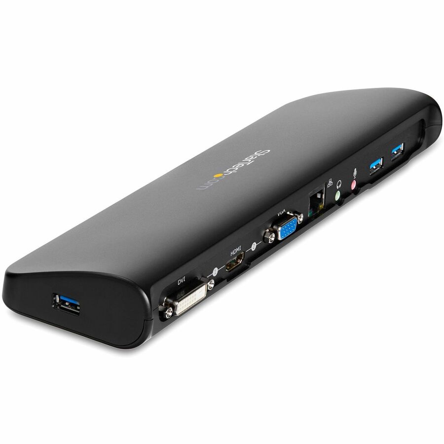 StarTech.com USB 3.0 Docking Station - Compatible with Windows / macOS - Supports Dual Displays - HDMI and DVI - DVI to VGA Adapter Included - USB3SDOCKHD
