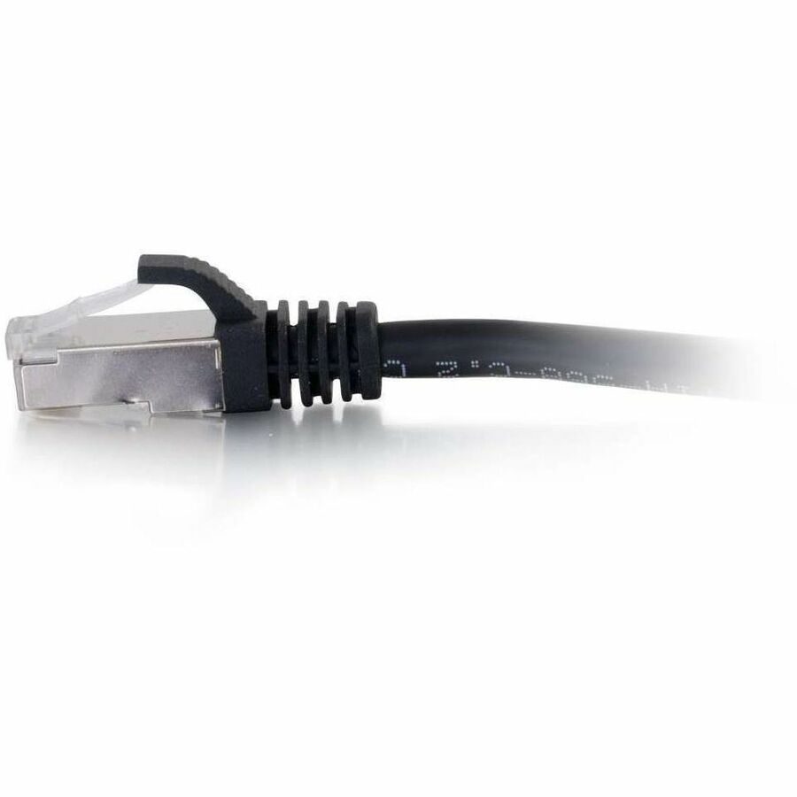 Black 10 ft Legrand C2G Cat6a shielded snagless patch cable with gold RJ-45 connectors — alternate view 3