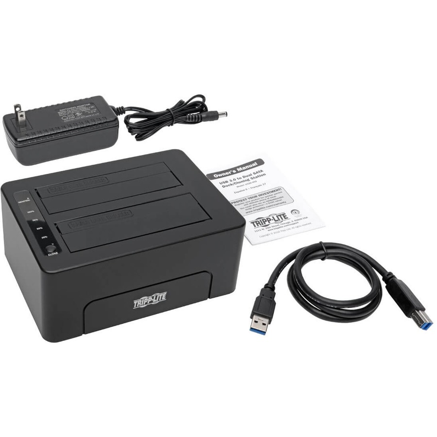 Tripp Lite by Eaton USB 3.0 SuperSpeed to Dual SATA External Hard Drive Docking Station with Cloning for 2.5 in./3.5 in. HDD