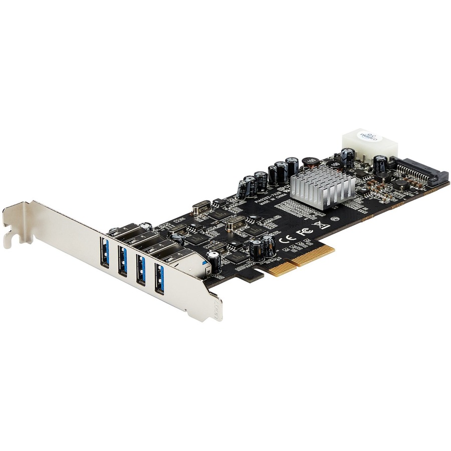 StarTech.com 4 Port PCI Express (PCIe) SuperSpeed USB 3.0 Card Adapter w/ 4 Dedicated 5Gbps Channels - UASP - SATA/LP4 Power