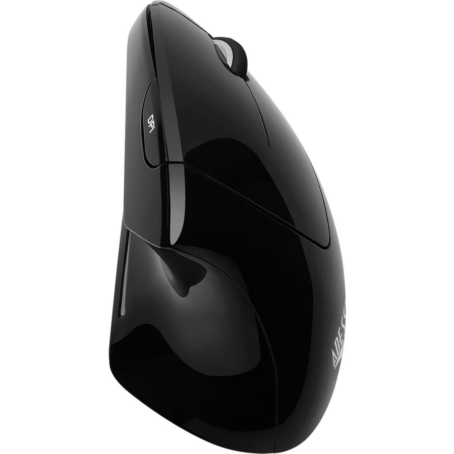 Adesso iMouse E10 - 2.4 GHz RF Wireless Vertical Ergonomic Mouse - Optical - Wireless - Radio Frequency - 2.40 GHz - Black - USB - 1600 dpi - Scroll Wheel - 6 Button(s) - Right-handed Only - Mice - ADEIMOUSEE10