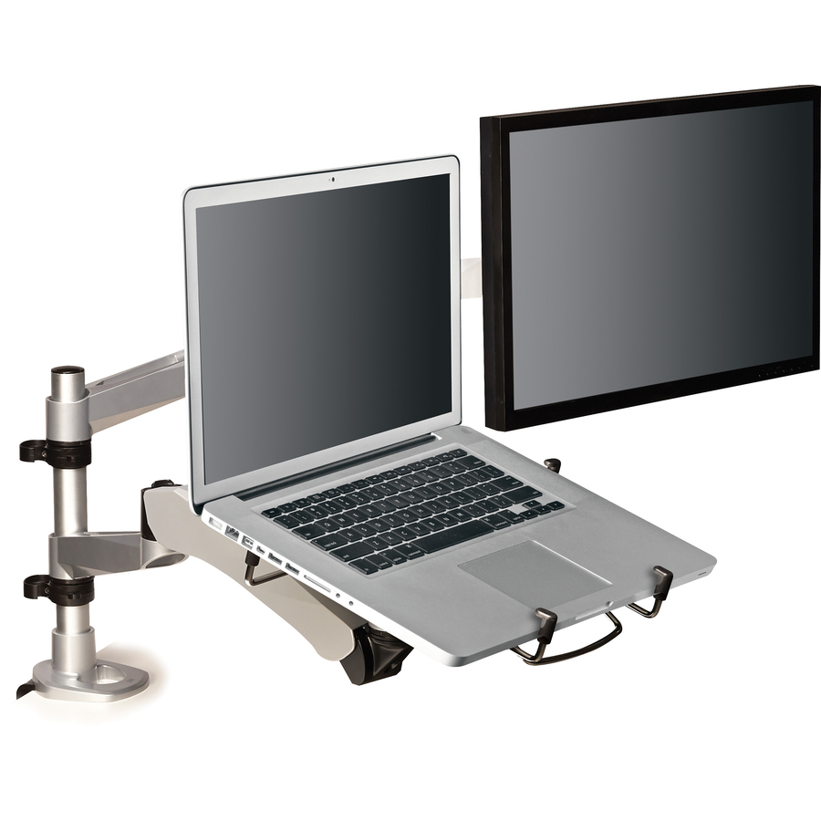 3M Mounting Arm for Flat Panel Display - Silver - Yes - 9.07 kg Load Capacity - 1 Each - Monitor Arms - MMMMA265S