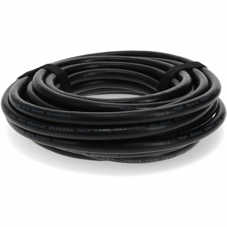 AddOn 5-Pack of 50ft HDMI 1.4 Male to HDMI 1.4 Male Black Cables Which Supports Ethernet Channel For Resolution Up to 4096x2160 (DCI 4K)