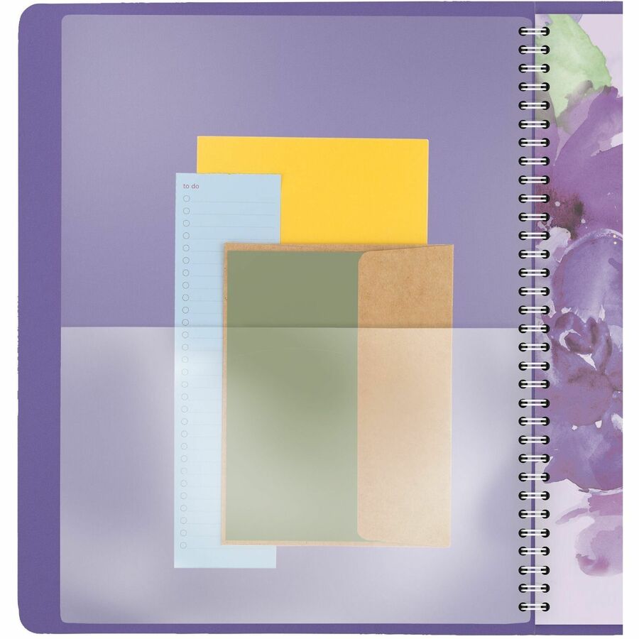 At-A-Glance Beautiful Day Appointment Book - Julian Dates - Weekly, Monthly - 13 Month - January 2024 - January 2025 - 7:00 AM to 8:00 PM - Hourly - 1 Week, 1 Month Double Page Layout - 8 1/2" x 11" Sheet Size - Wire Bound - Multi - Purple Cover - 11.1" H