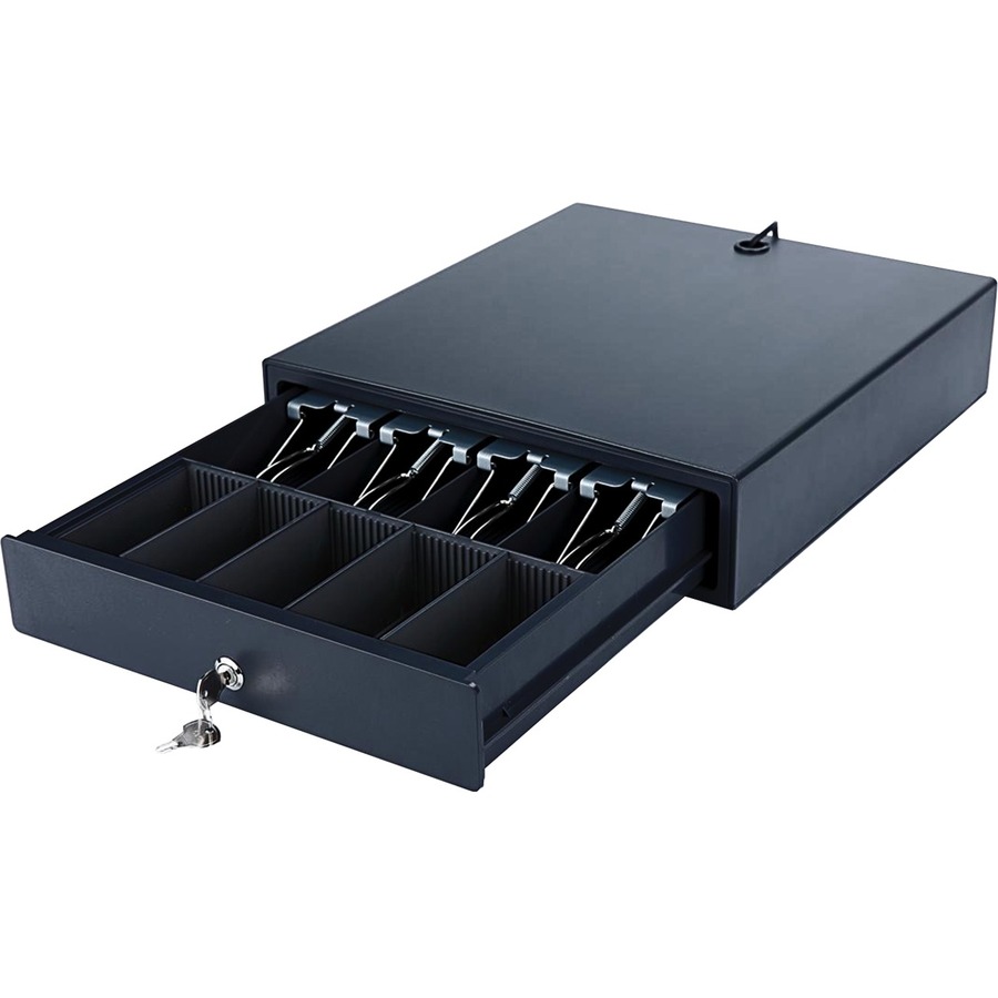 Adesso 13" POS Cash Drawer With Removable Cash Tray - 4 Bill - 5 Coin - 2 Media Slot - 3 Lock Position - Steel - 3.25" (82.55 mm) Height x 13" (330.20 mm) Width x 14.20" (360.68 mm) Depth - Cash Drawers - ADEMRP13CD