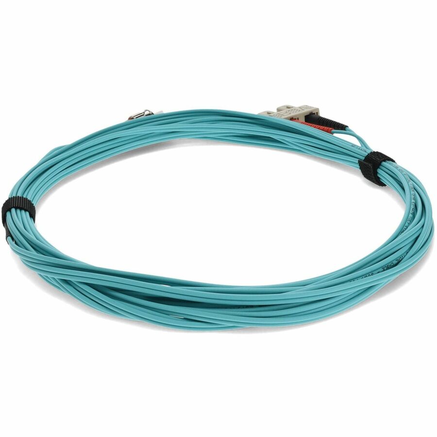 AddOn 3m ST to SC Aqua OM4 Duplex OFNR (Riser-Rated) Fiber Patch Cable