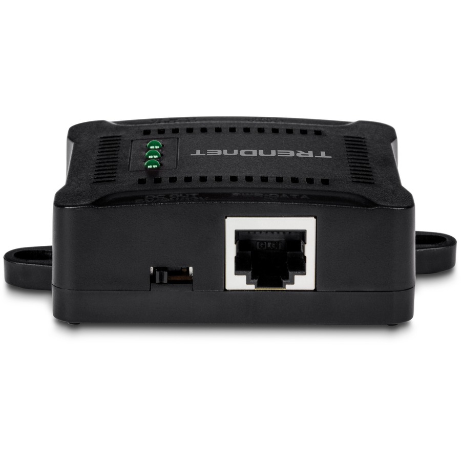 TRENDnet Gigabit PoE Splitter, 1 x Gigabit PoE Input Port, 1 x Gigabit Output Port, Up to 100m (328 ft), Supports 5V, 9V, 12V Devices, 802.3af PoE Compatible, PoE Powered, Black, TPE-104GS