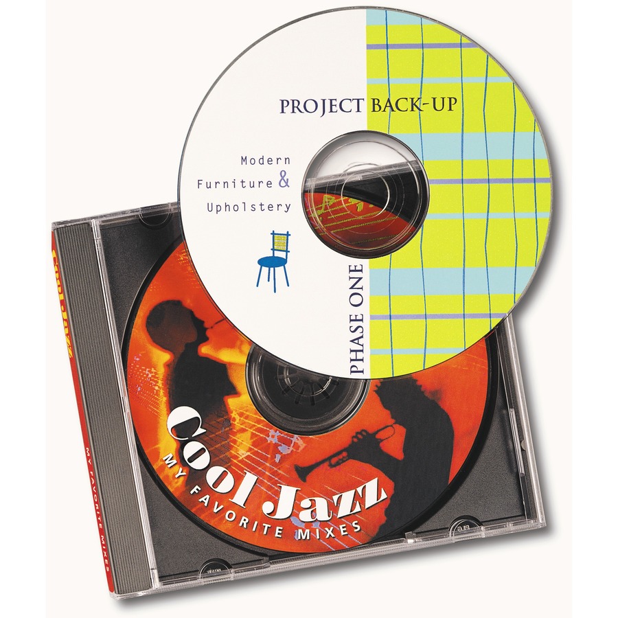 Avery® Clear CD/DVD Inkjet Matte Labels - Matte White - 300 Total Label(s) - 100 / Pack