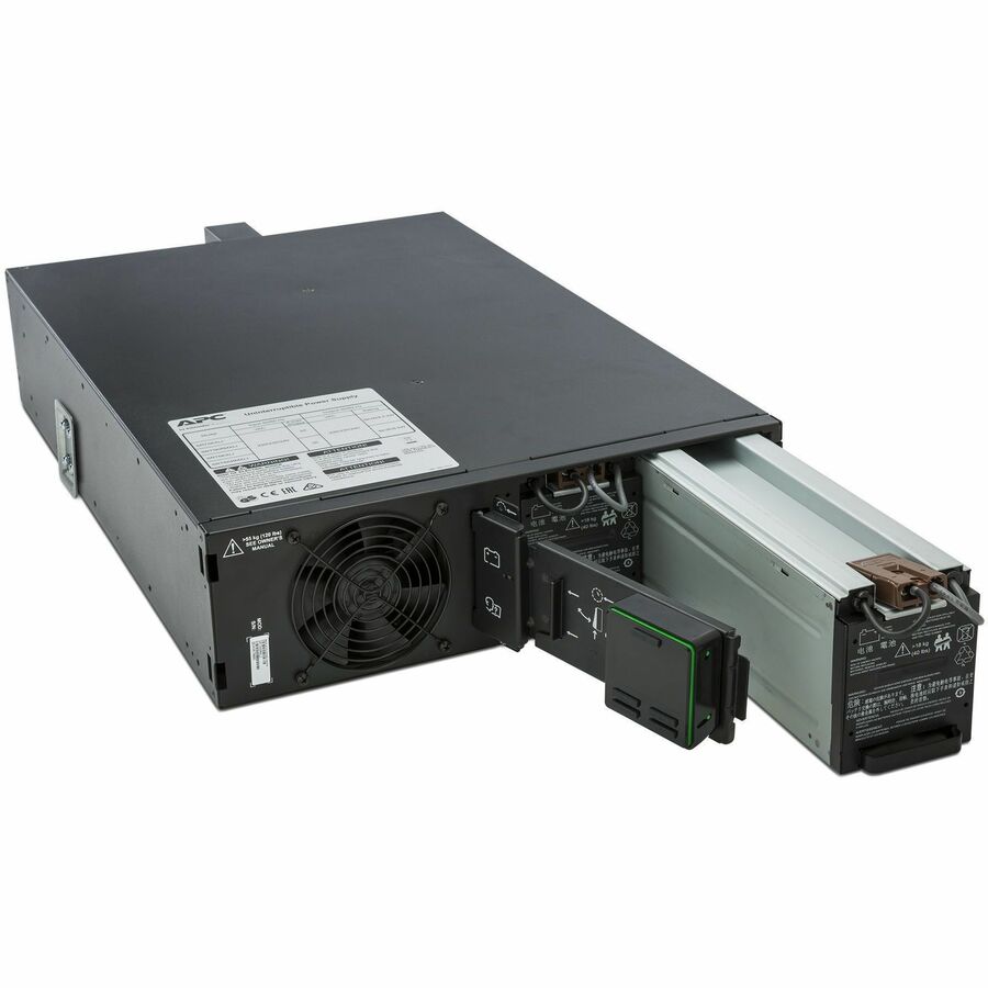 APC Smart-UPS On-Line, 5kVA, Rackmount 3U, 208V, 4x C13+4x C19 IEC outlets, Network Card+SmartSlot, Extended runtime, W/ rail kit