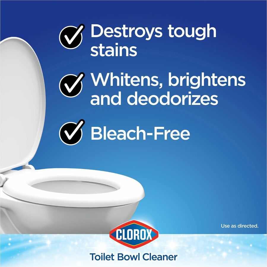 Clorox Toilet Bowl Cleaner Lime & Rust Destroyer - For Toilet Bowl - 24 fl oz (0.8 quart)Bottle - 1 Each - Bleach-free, Disinfectant, Deodorize - Clear