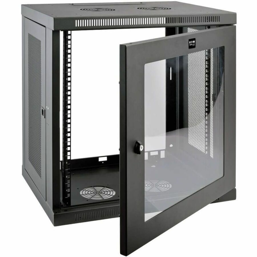 Tripp Lite by Eaton SmartRack 12U Low-Profile Switch-Depth Wall-Mount Small Rack Enclosure Clear Acrylic Window