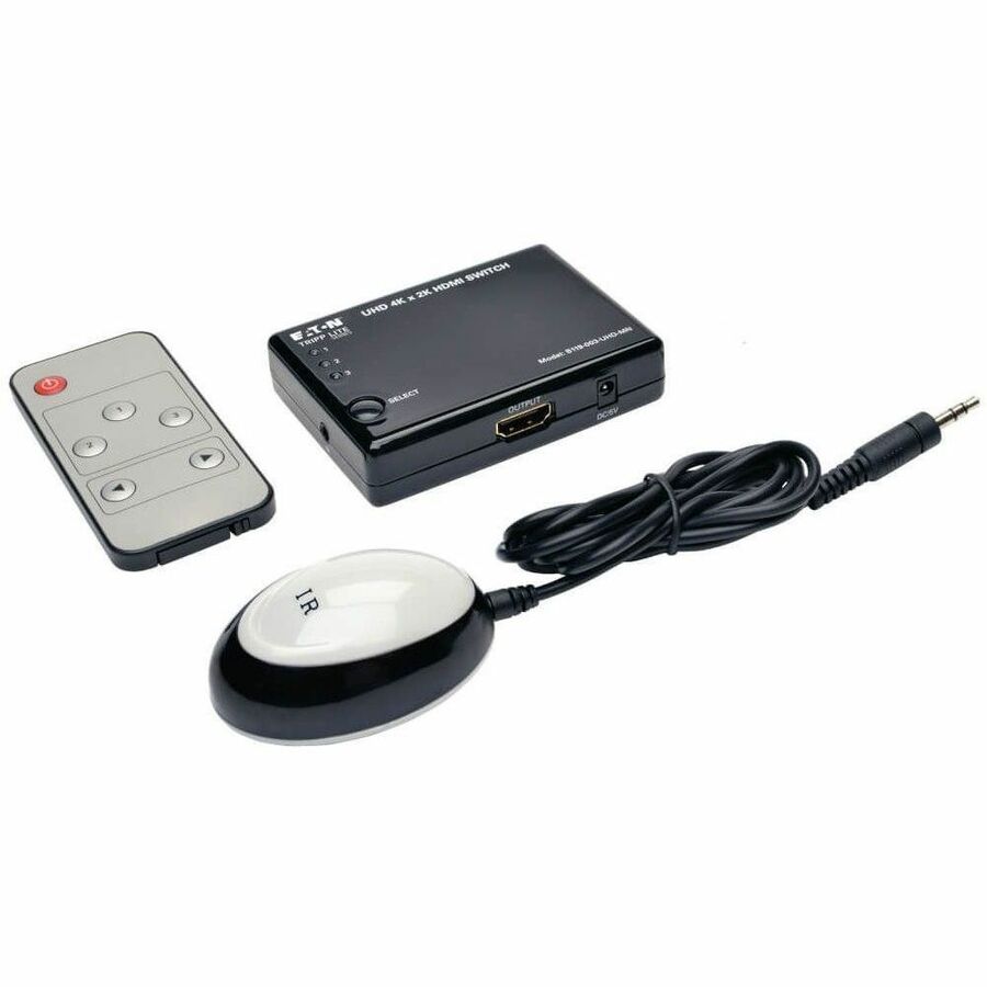 Tripp Lite by Eaton 3-Port HDMI Mini Switch with Remote Control - 4K (HDMI F/3xF) 3D HDCP 1.4 EDID