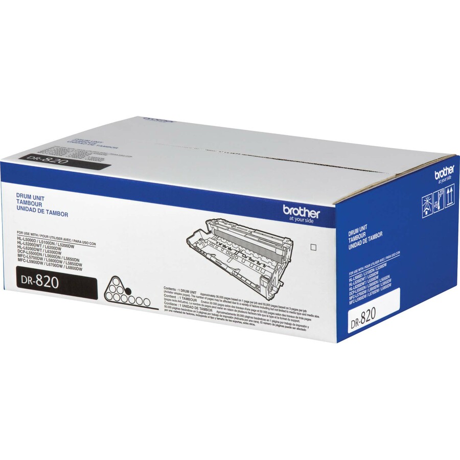 Brother DR820 Drum Unit - Laser Print Technology - 30000 - 1 Each - OEM - Laser Toner Cartridges - BRTDR820