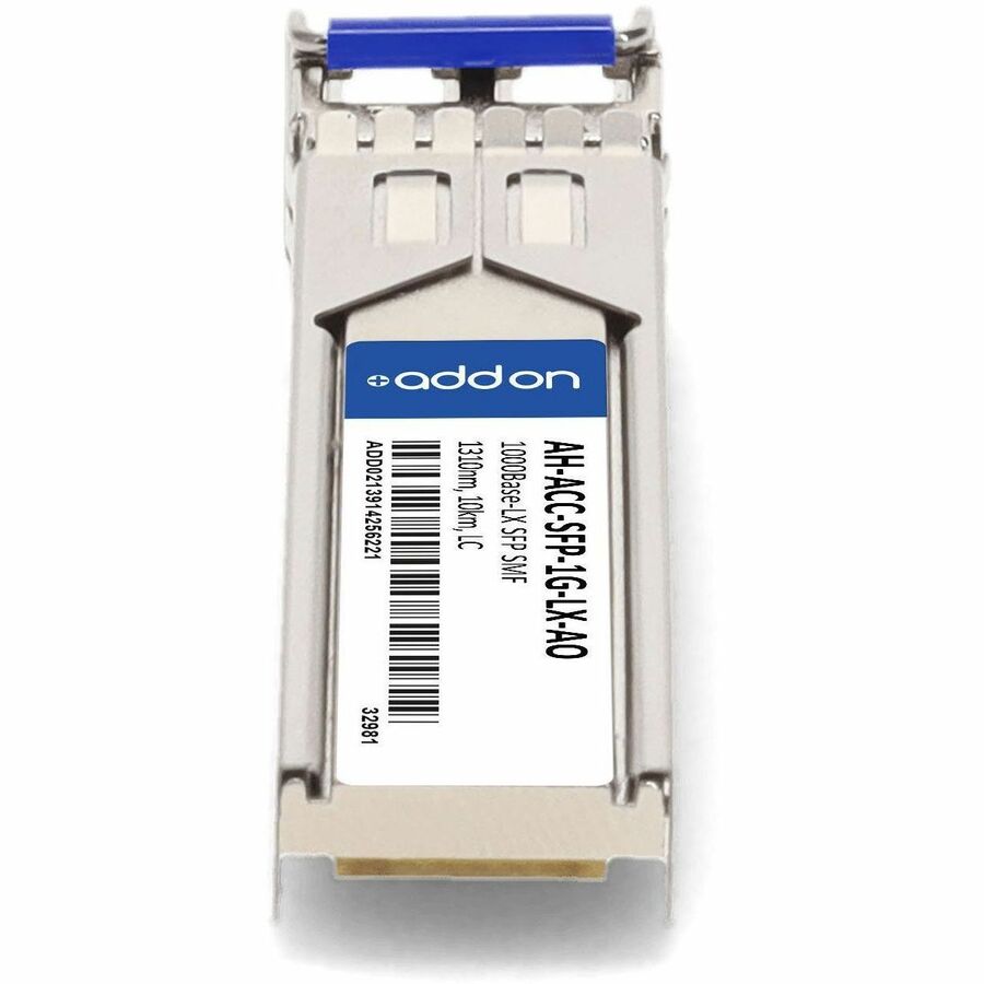 AddOn Aerohive-compatible 1G LX SFP transceiver with LC connector for single-mode fiber — alternate view 3