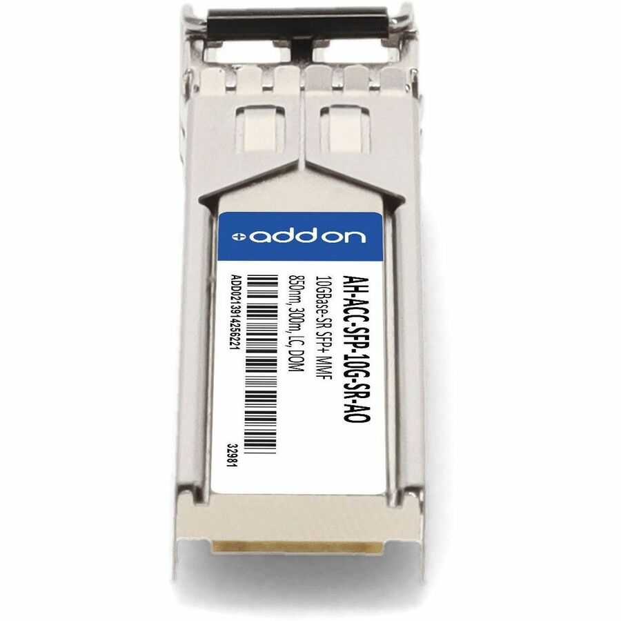 AddOn Aerohive-compatible 10GBase-SR SFP+ transceiver with LC connector for multi-mode fiber — alternate view 3