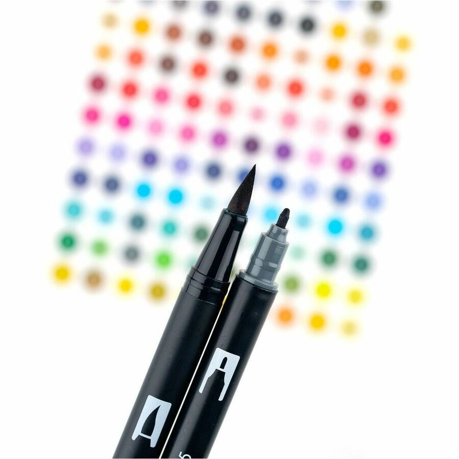 Tombow Dual Brush Pen Art Markers, Grayscale, 10-Pack