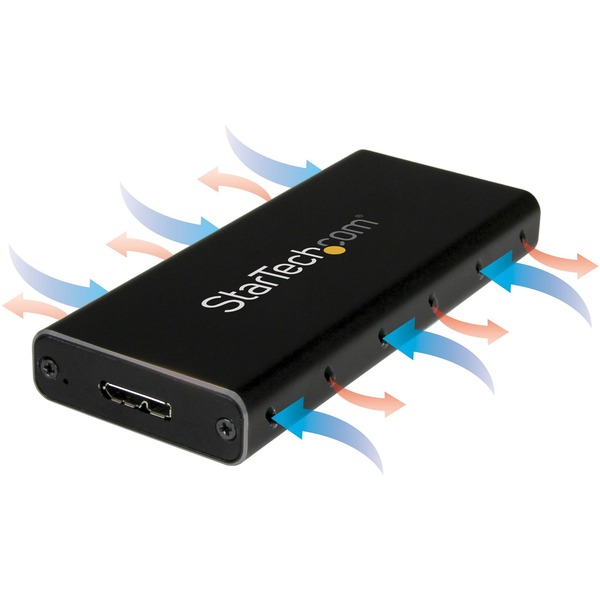 Startech M.2 SSD Enclosure for M.2 SATA SSDs - USB 3.1 (10Gbps) with USB-C Cable (SM21BMU31C3)