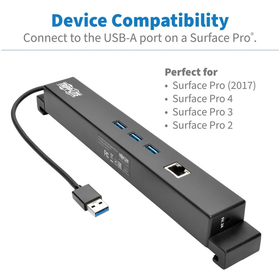 Tripp Lite by Eaton USB 3.x (5Gbps) Docking Station for Microsoft Surface and Surface Pro USB-A GbE