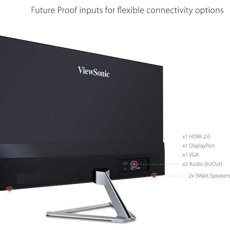 ViewSonic VX2476-SMHD 24 Inch 1080p Widescreen IPS Monitor with Ultra-Thin Bezels, HDMI and DisplayPort