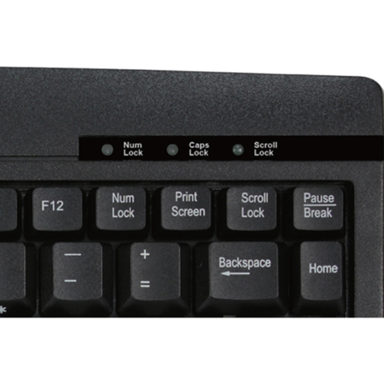 Adesso MiniTouch ACK-540UB Keyboard - USB - QWERTY - 88 Keys - Black