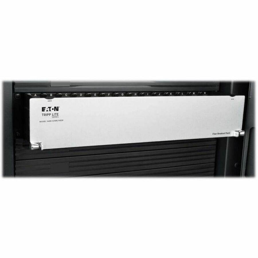 Eaton Tripp Lite Series 40/100Gb Fiber Breakout Patch Panel, 40Gb to 4 x 10Gb, 100Gb to 4 x 25Gb, 42 MTP QSFP to 168 LC Duplex 9/125 Singlemode Ports, 2U