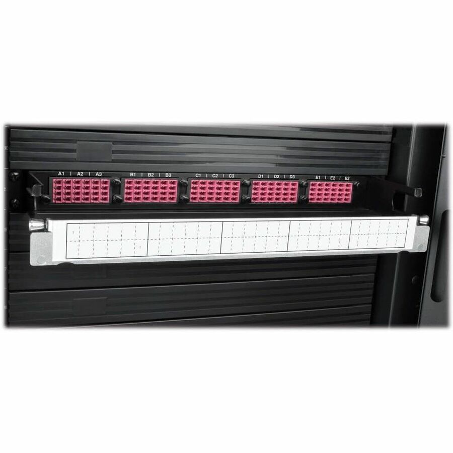 Tripp Lite by Eaton 40/100Gb Fiber Breakout Patch Panel 40Gb to 4 x 10Gb 100Gb to 4 x 25Gb 15 MTP QSFP to 60 LC Duplex OM4 50/125 Multimode Ports 1U