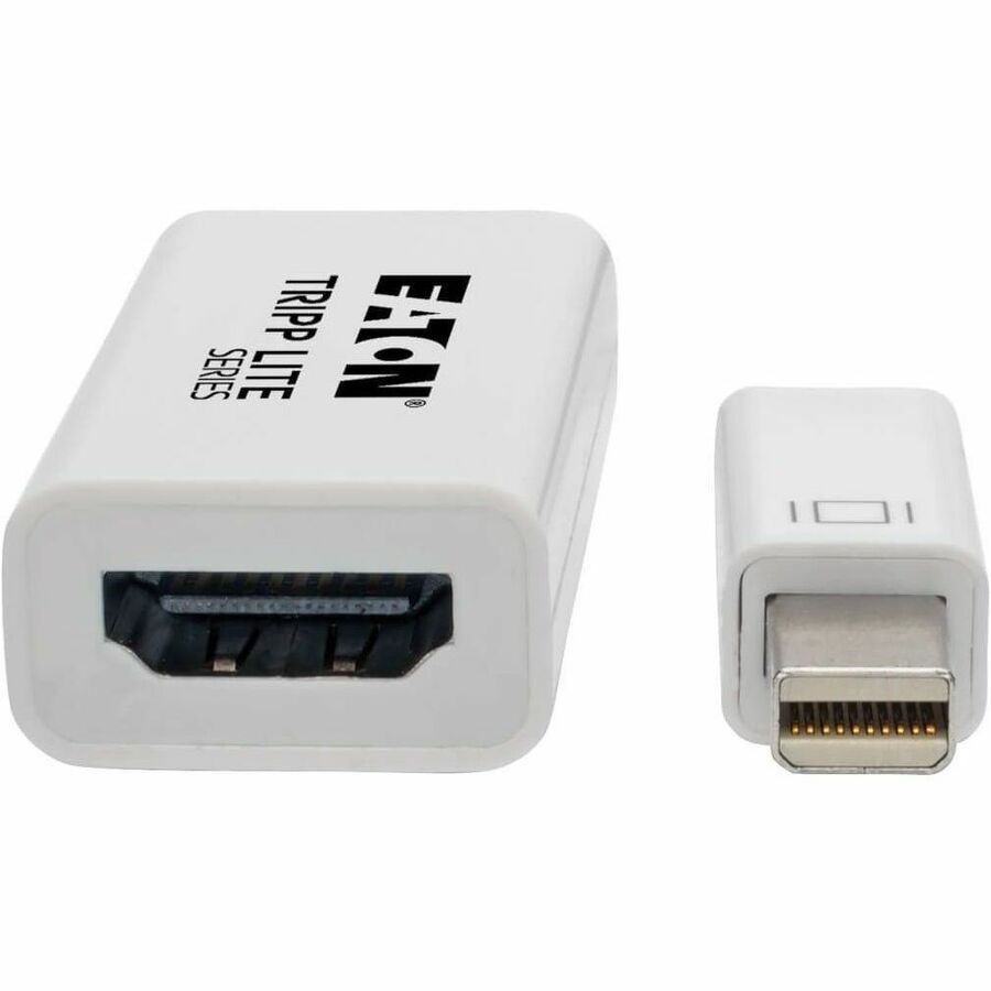 Tripp Lite by Eaton Keyspan Mini DisplayPort to HDMI Active Adapter/Video Converter (M/F) - 4K 60 Hz DP 1.2 HDCP 2.2 White 6 in.