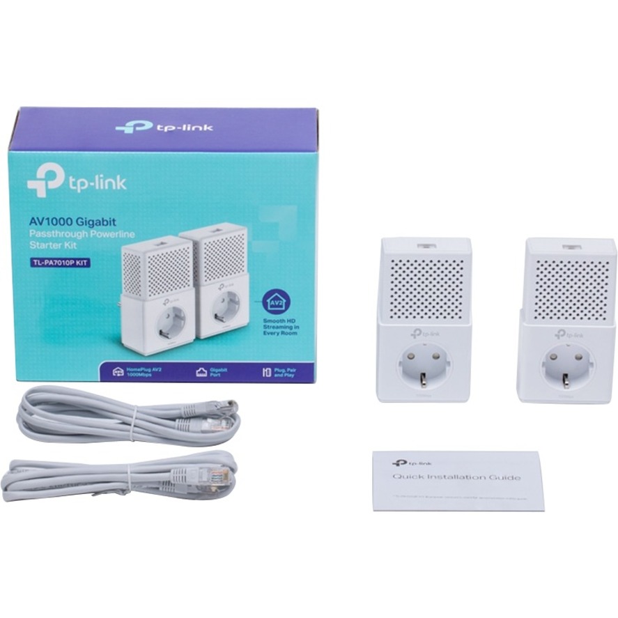 TP-LINK AV1000 Gigabit Passthrough Powerline Starter Kit